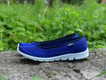 Baleriny Las Espadrillas Electric 32636-42 niebieska siatka