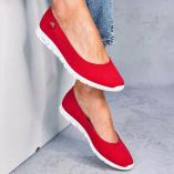 Damskie baleriny Las Espadrillas 22636-47SP (czerwony)