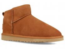 Damskie ocieplane botki Forester Innsbruck 1481-1102 Light Brown Real Sheepskin