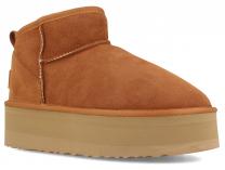 Damskie ocieplane Forester Salzburg 2301-1102 Light Brown Real Sheepskin