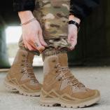 Męskie taktyczne buty Forester Striker High Beige 6002FO-18 waterproof -20° 