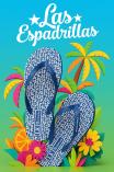 Męskie japonki Las Espadrillas Райдер F6574-8913 Made in Italy (niebieski)