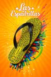 Japonki Las Espadrillas Райдер F6574-2127 Made in Italy unisex (czarny/żółty)