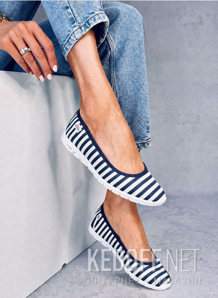 Оригинальные Baleriny Las Espadrillas 22634-8913SP (niebieski/biały)