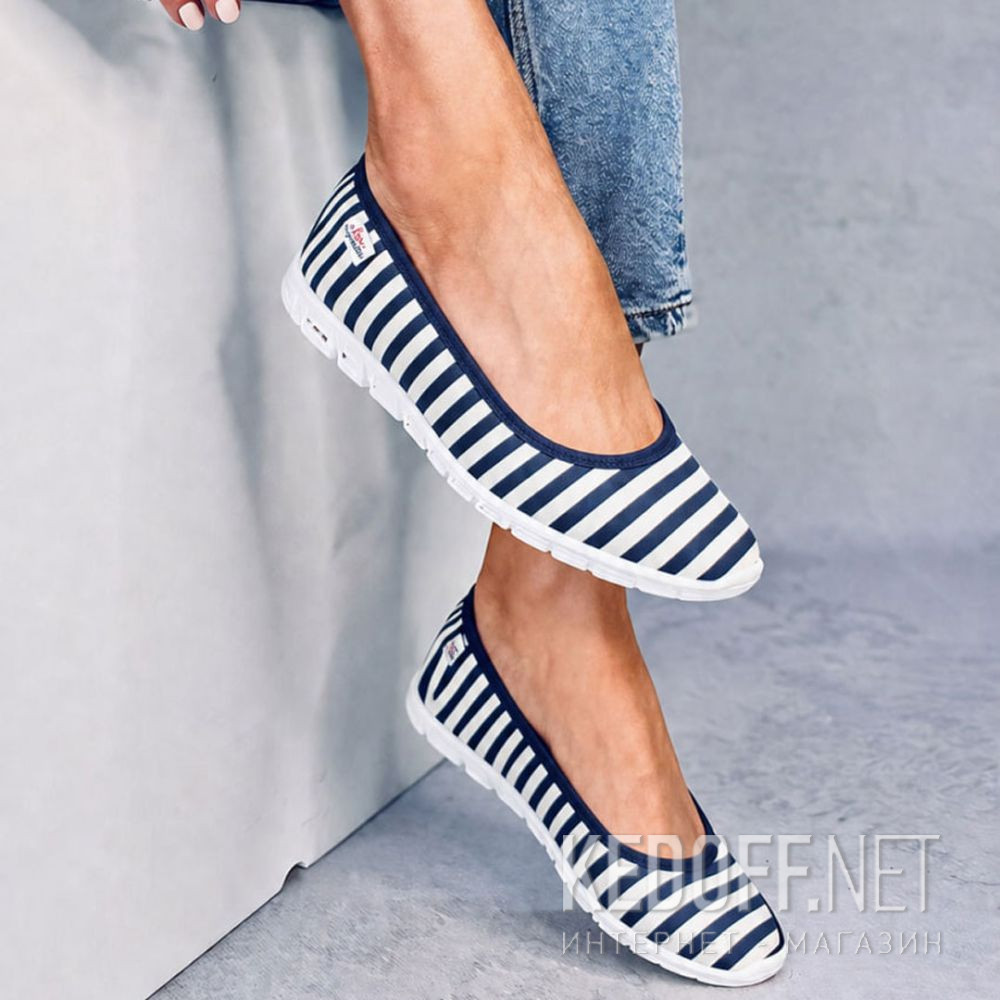 Dodaj do koszyka Baleriny Las Espadrillas 22634-8913SP (niebieski/biały)