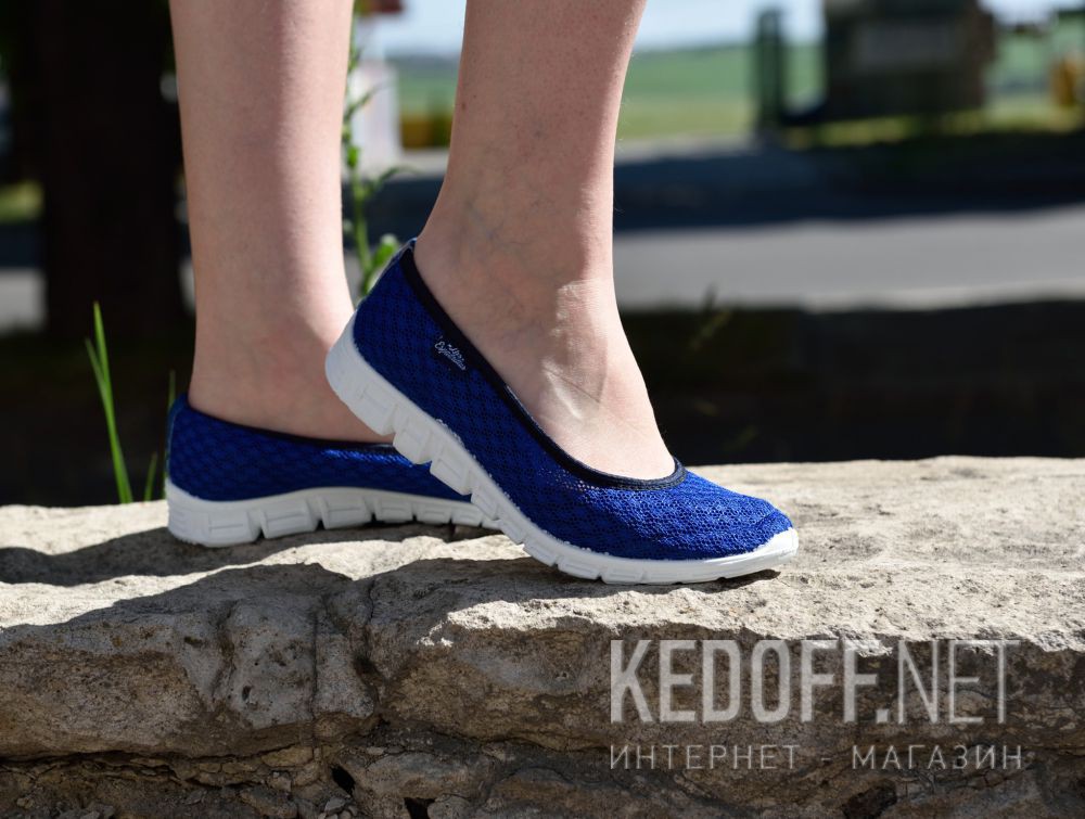 Baleriny Las Espadrillas Electric 32636-42 niebieska siatka Фото 10