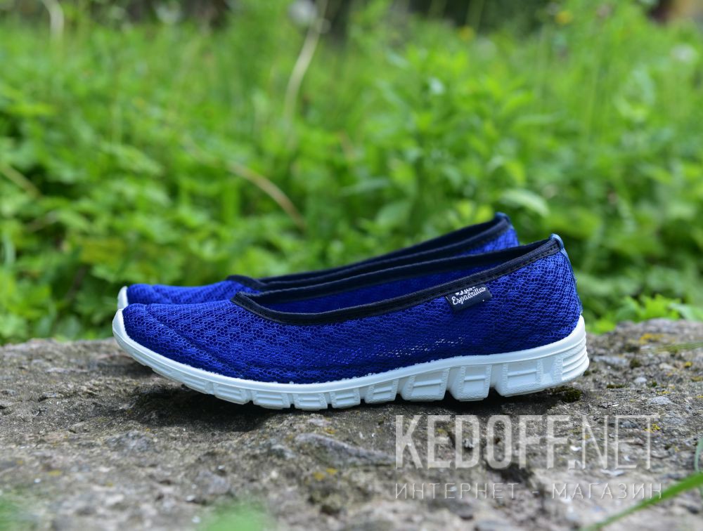 Baleriny Las Espadrillas Electric 32636-42 niebieska siatka Фото 13