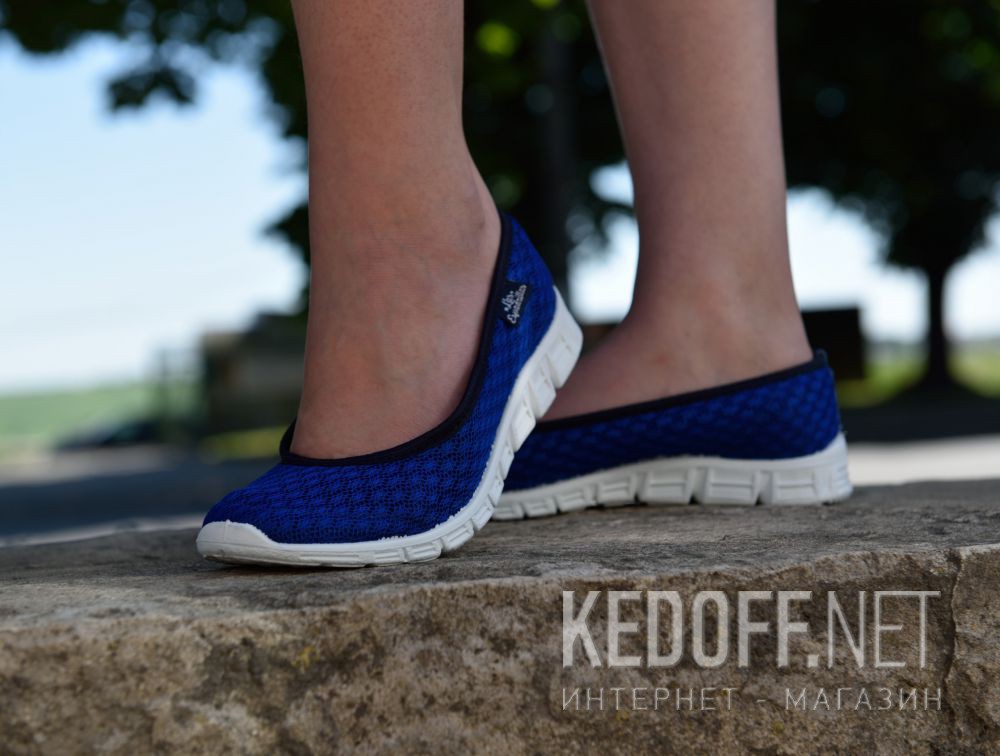 Baleriny Las Espadrillas Electric 32636-42 niebieska siatka