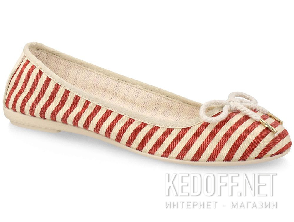 Dodaj do koszyka Baleriny Las Espadrillas FV7978-4718 (Beżowy,Czerwony)