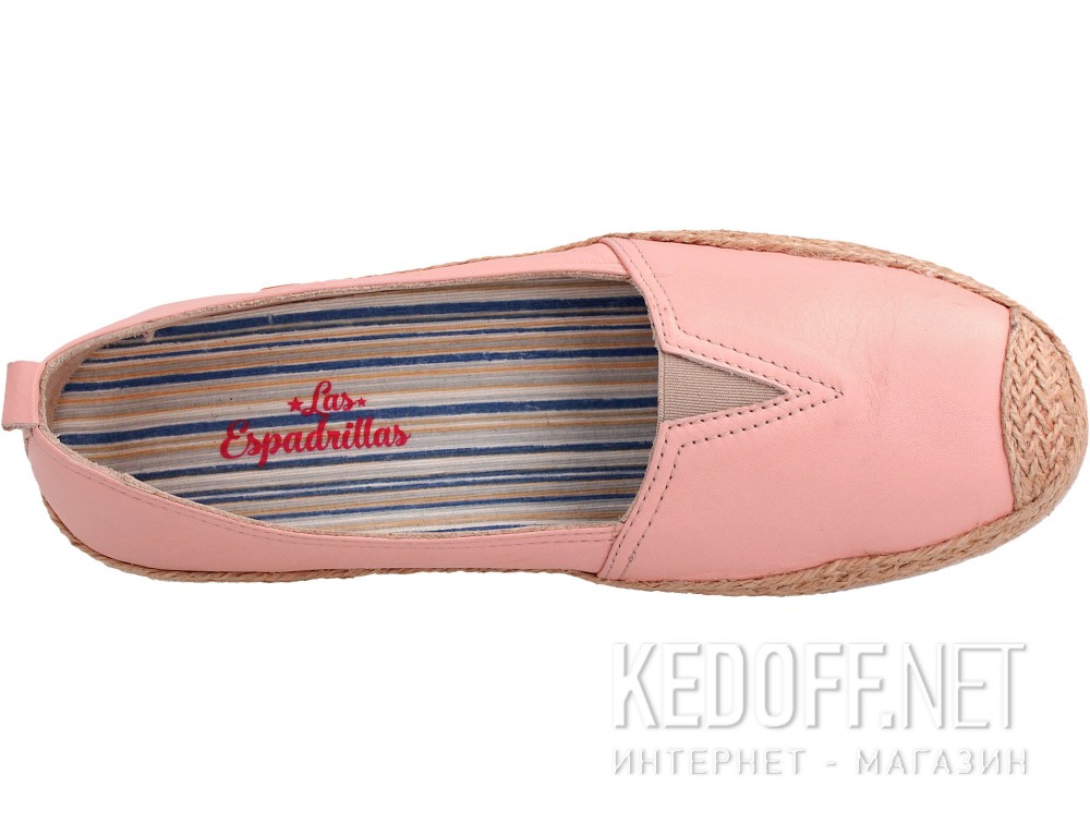 Skórzane mokasyny Las Espadrillas 10119-34 (Różowy) описание