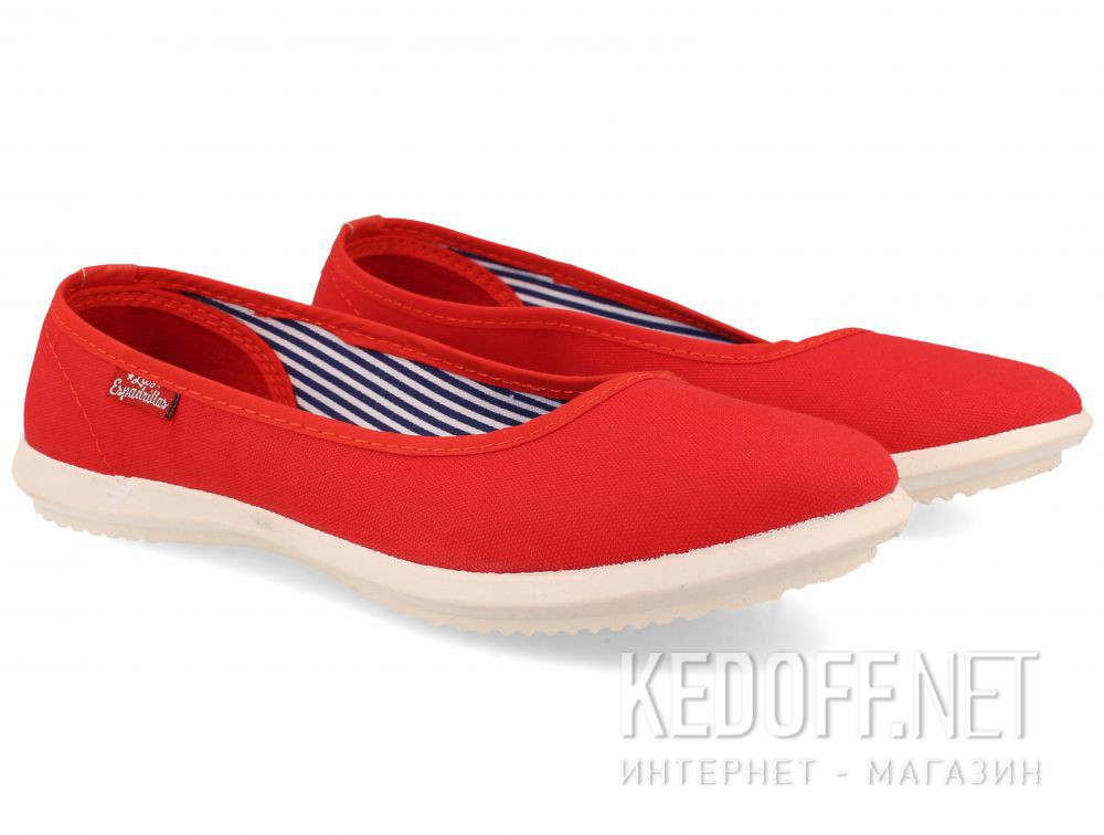 Damskie baleriny Las Espadrillas 1920-2 Red Original купить Украина