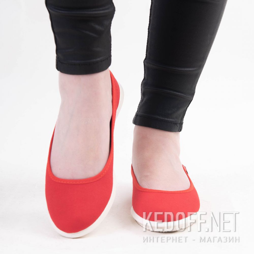Damskie baleriny Las Espadrillas 1920-2 Red Original доставка по Украине
