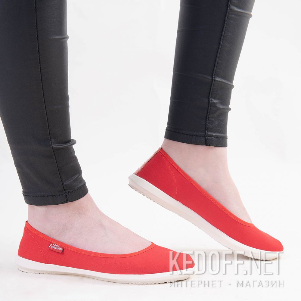 Dostawa Damskie baleriny Las Espadrillas 1920-2 Red Original