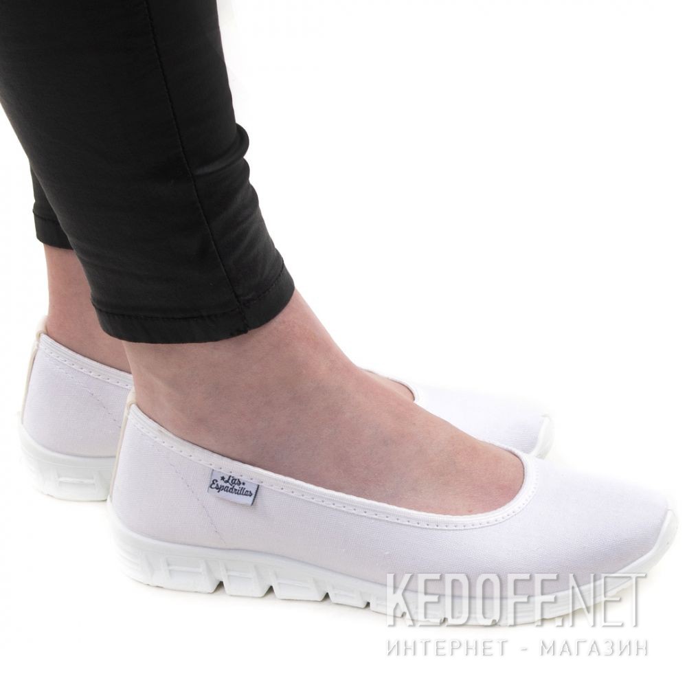 Damskie baleriny Las Espadrillas 22636-13SP (biały) Фото 12