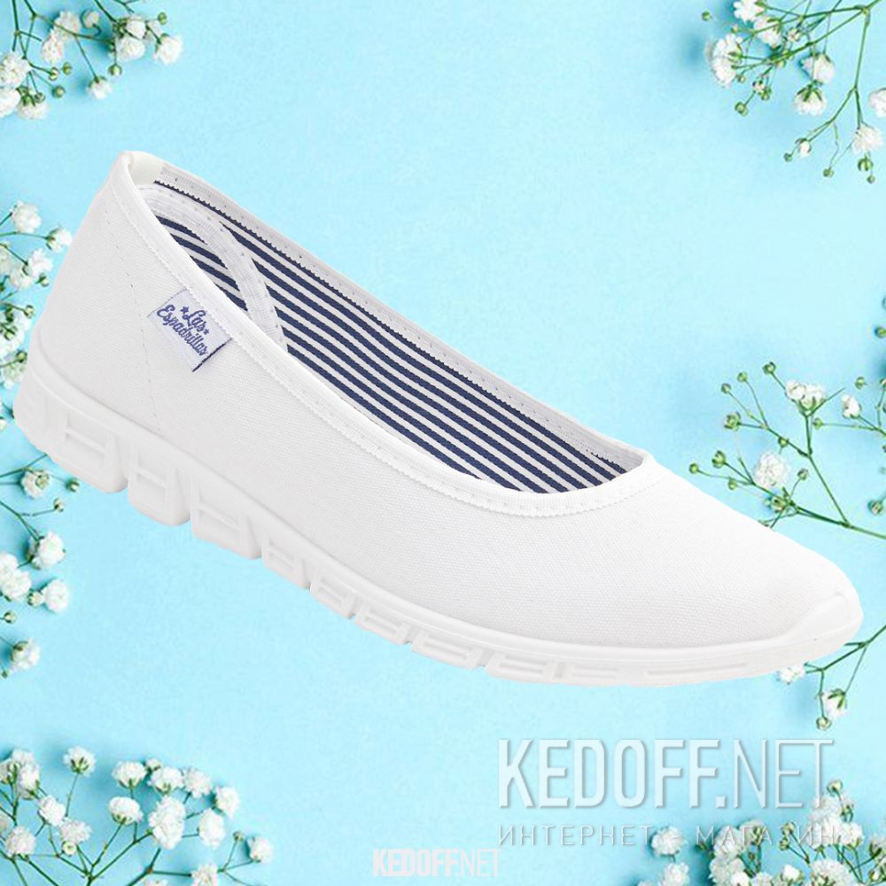 Dodaj do koszyka Damskie baleriny Las Espadrillas 22636-13SP (biały)