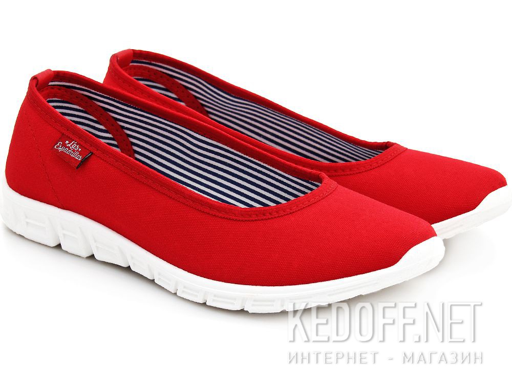 Damskie baleriny Las Espadrillas 22636-47SP (czerwony) описание