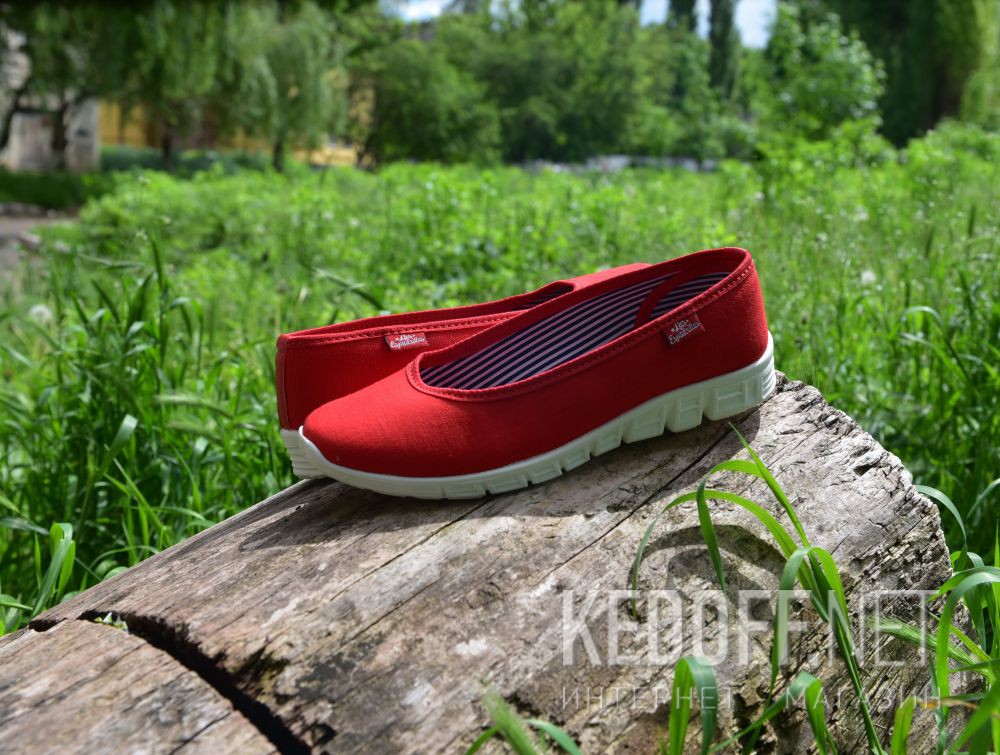 Damskie baleriny Las Espadrillas 22636-47SP (czerwony) Фото 13
