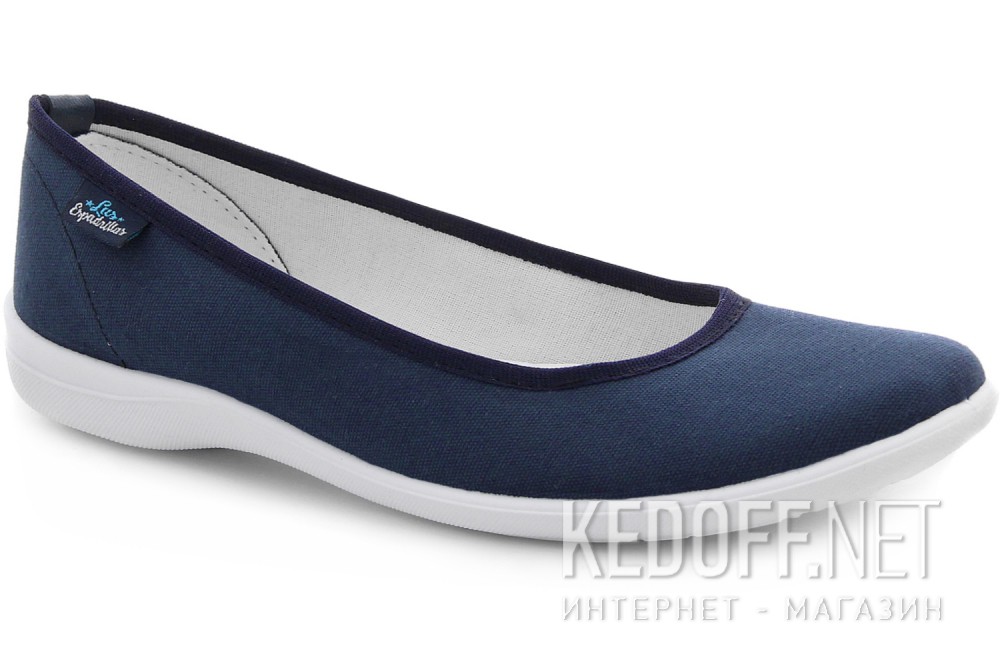 Оригинальные Damskie baleriny Las Espadrillas 300816-89 (ciemny niebieski)