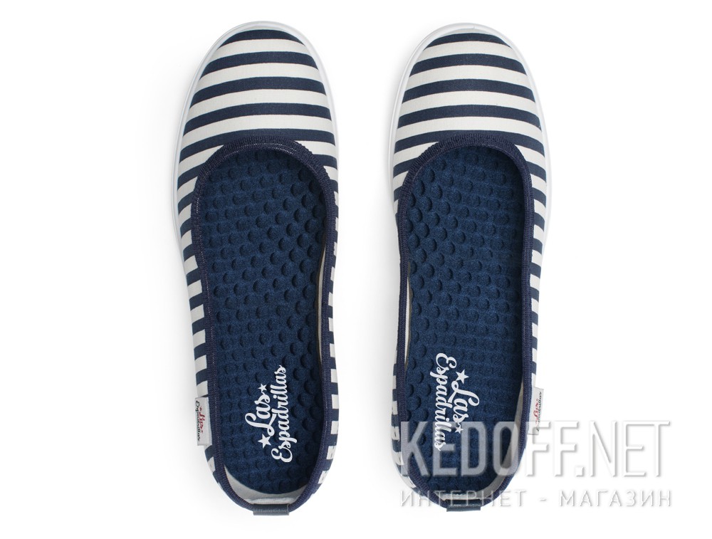 Оригинальные Baleriny Las Espadrillas 300816-1389 (ciemno-niebieski/biały)