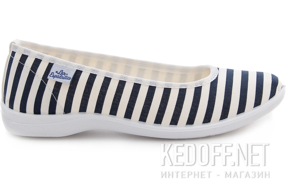 Dostawa Baleriny Las Espadrillas 300816-1389 (ciemno-niebieski/biały)