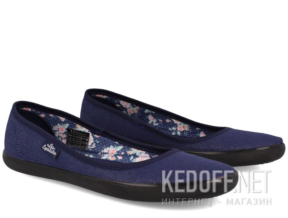 Damskie baleriny Las Espadrillas LE2203-42 Lacoste Black Navy купить Украина