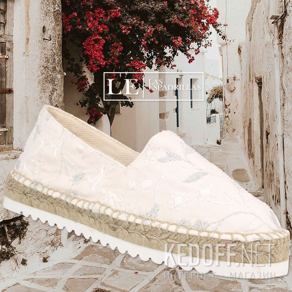 Damskie эспадрильи Las Espadrillas Floral Pattern FE0800-13 Made in Spain все размеры