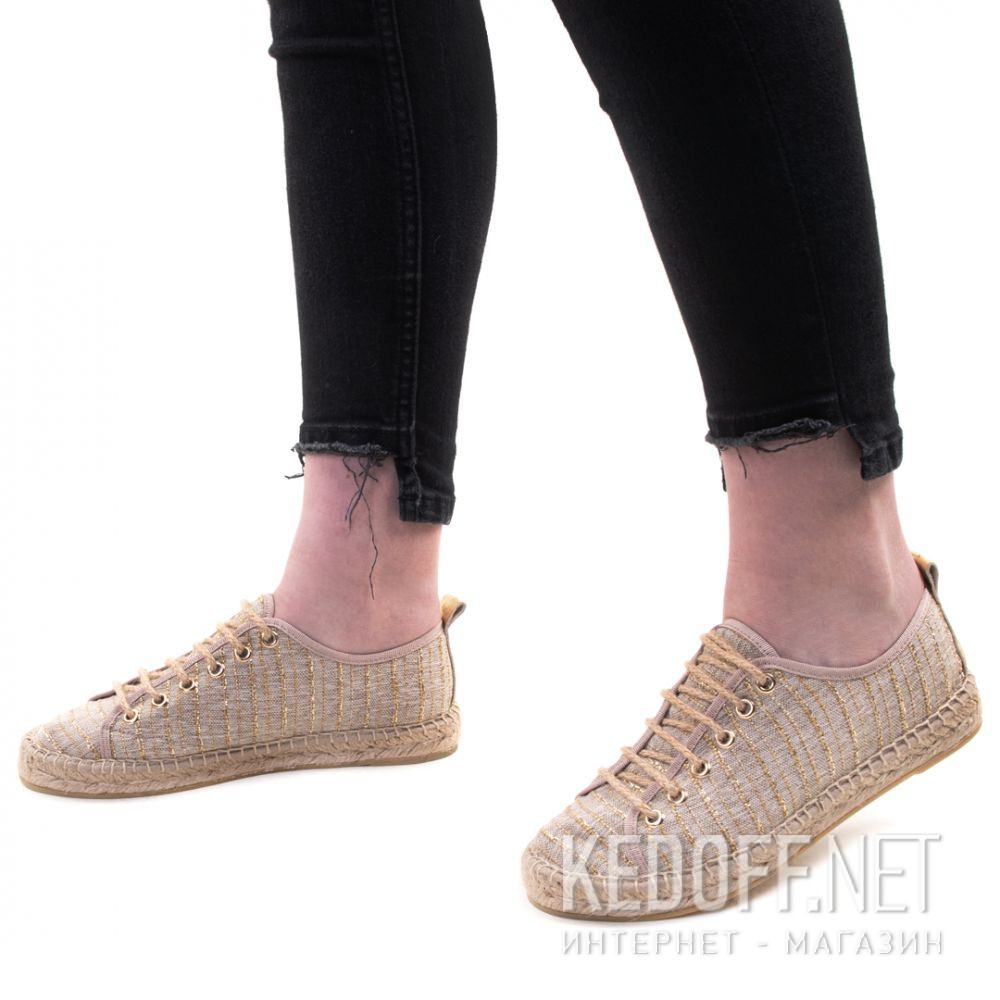 Damskie эспадрильи Las Espadrillas Oro FE0894-18 Made in Spain все размеры
