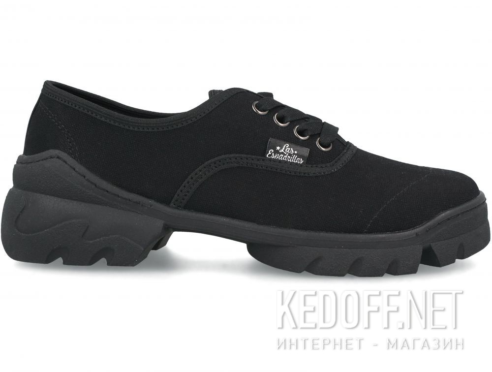 Damskie tenisówki Las Espadrillas Buffalo Black 1001-277 купить Украина