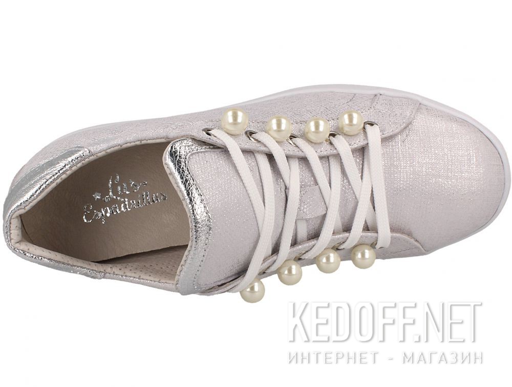 Цены на Damskie tenisówki Las Espadrillas Silver Pearl 1541-14