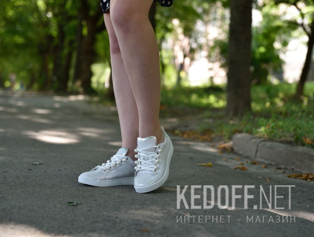 Damskie tenisówki Las Espadrillas Silver Pearl 1541-14 доставка по Украине