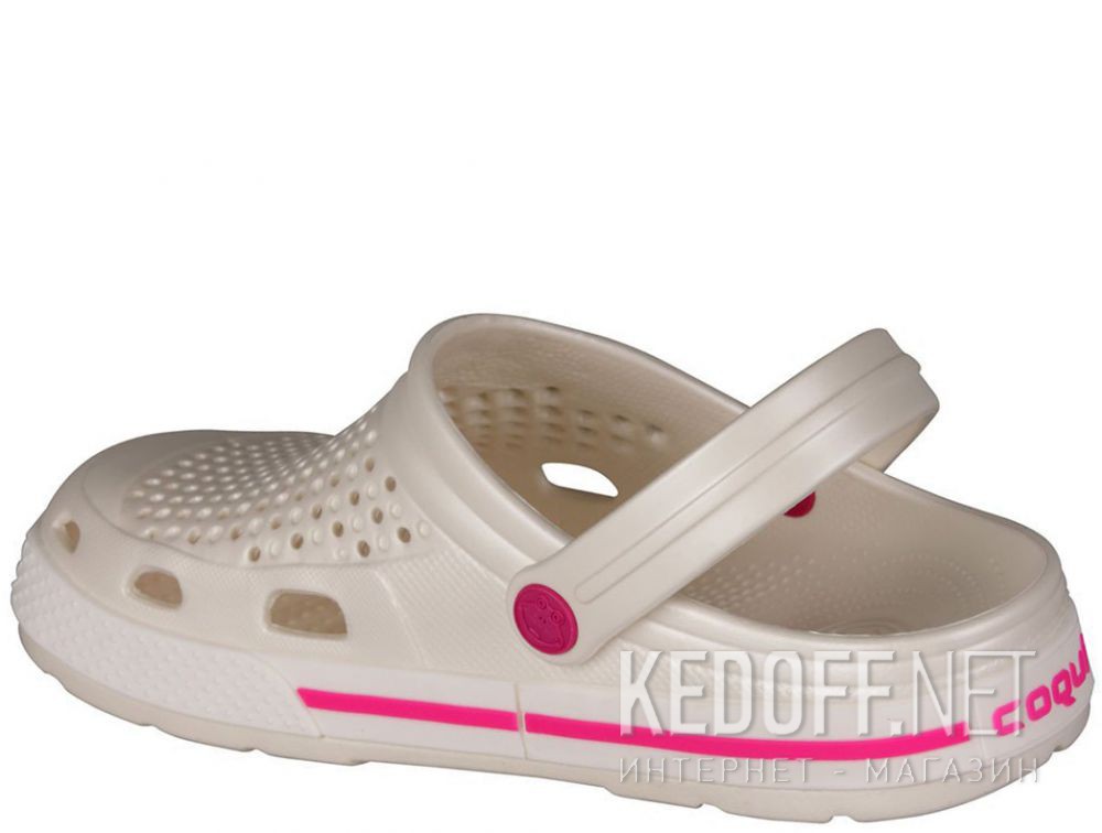 Damskie klapki plazowe Coqui 6402 99 39 00 6413 Pearl/Fuchsia купить Украина