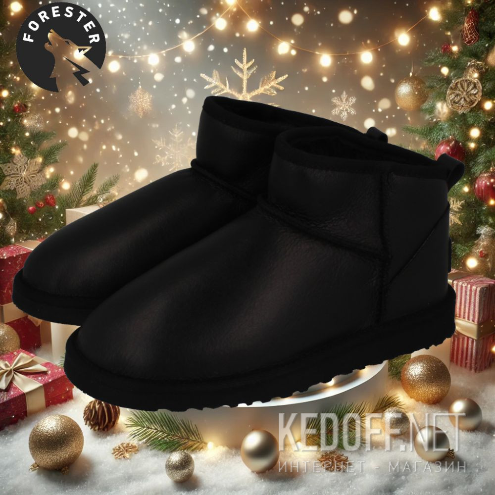 Dostawa Damskie ocieplane Forester  Innsbruck 1481-301 Black Real Leather Sheepskin