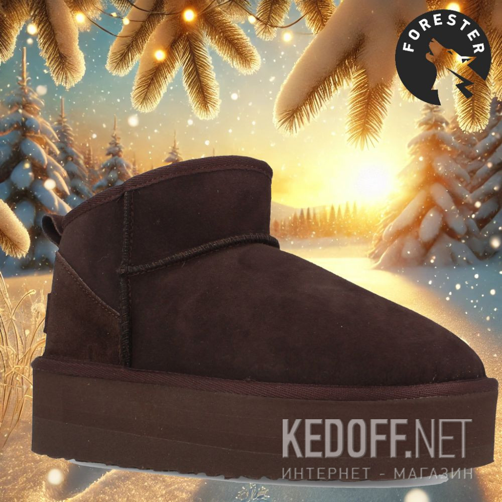 Dostawa Damskie ocieplane botki Forester Salzburg 2301-45 Chocolate Nbk
