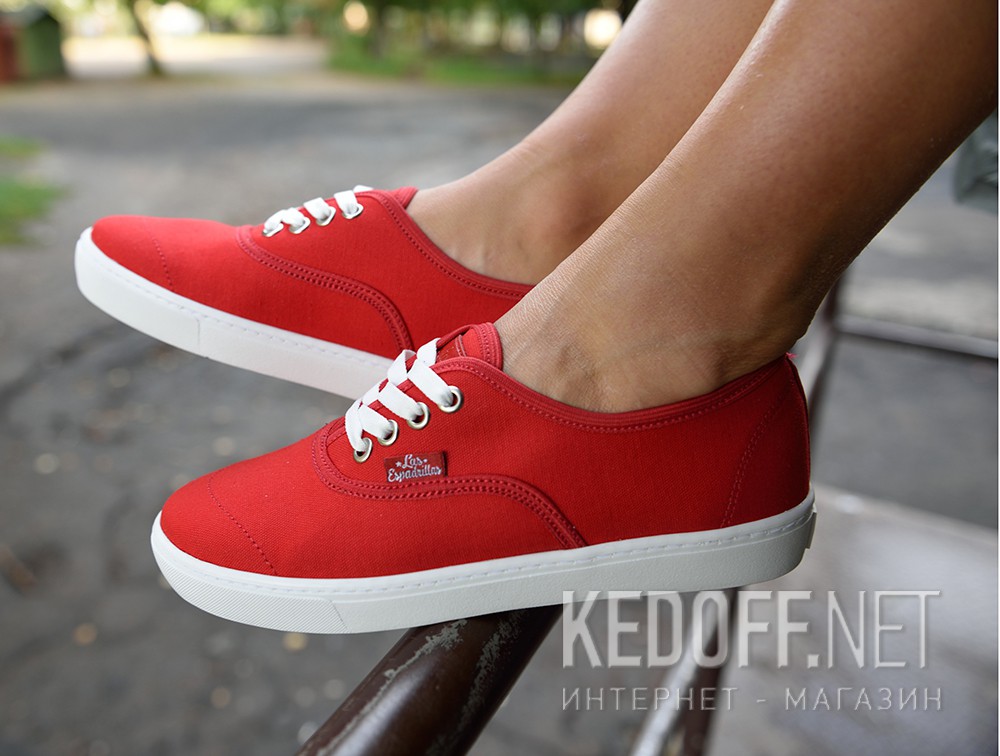 Trampki Las Espadrillas V8214-9696TL Red  доставка по Украине