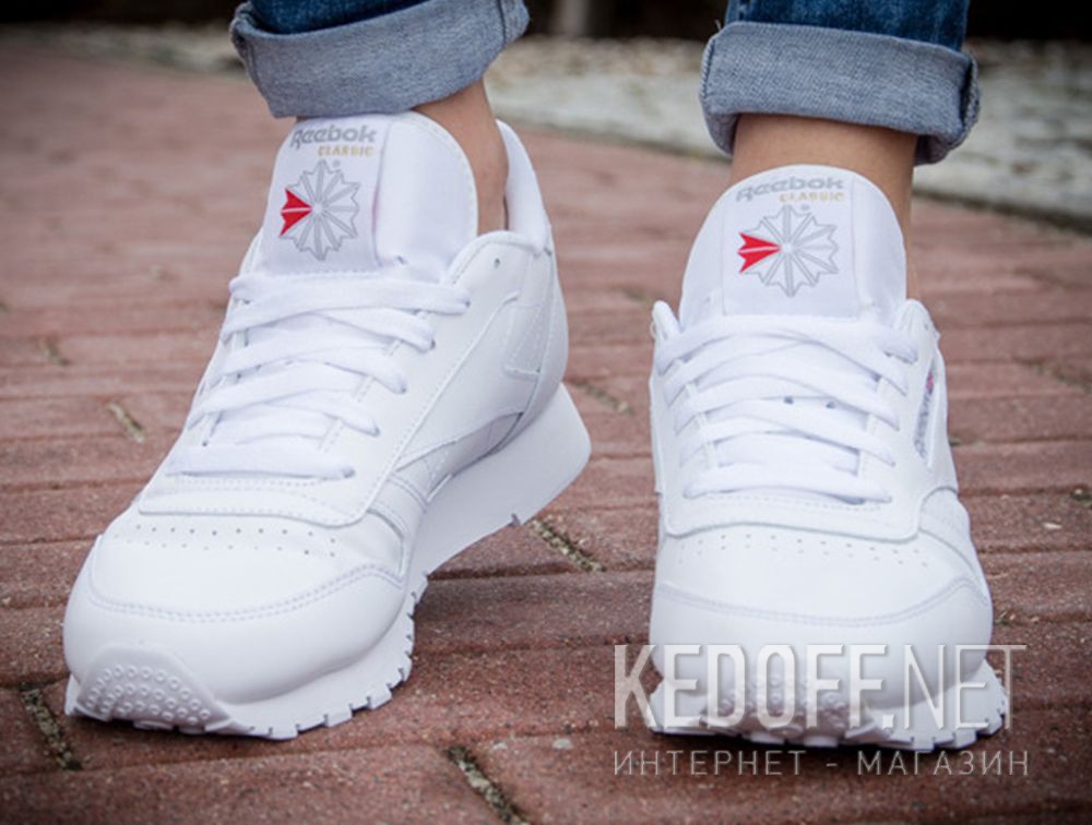 Buty do biegania Reebok Classic Leather 50151 unisex (Biały) доставка по Украине