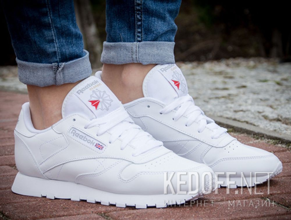 Dostawa Buty do biegania Reebok Classic Leather 50151 unisex (Biały)