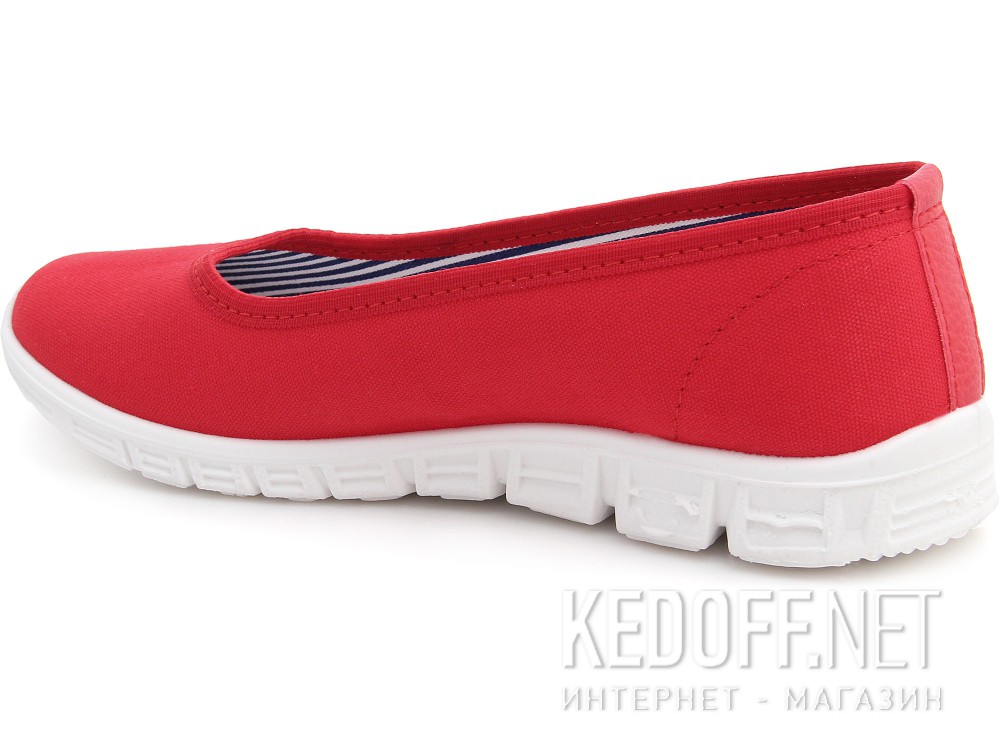 Damskie baleriny Las Espadrillas 22636-47SP (czerwony) все размеры