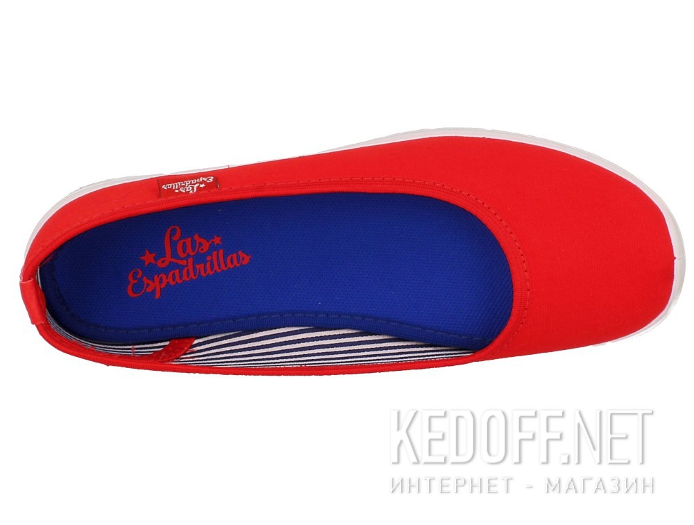 Damskie baleriny Las Espadrillas 22636-47SP (czerwony) доставка по Украине