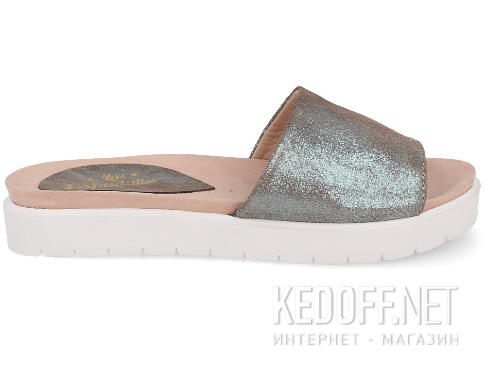 Оригинальные Klapki Las Espadrillas Drancy Shiny Grey 20423-37