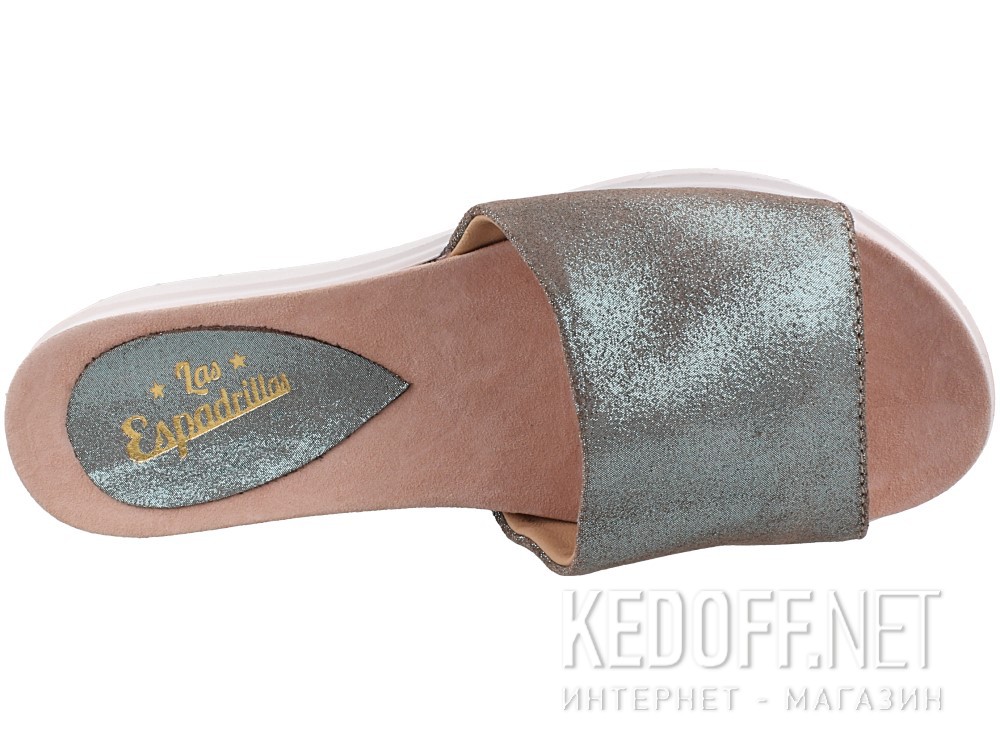 Klapki Las Espadrillas Drancy Shiny Grey 20423-37 описание