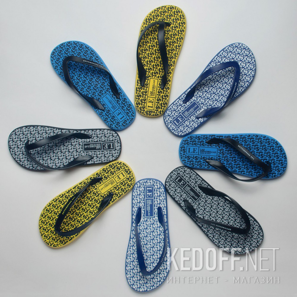 Japonki Las Espadrillas Райдер F6574-2127 Made in Italy unisex (czarny/żółty) Фото 13