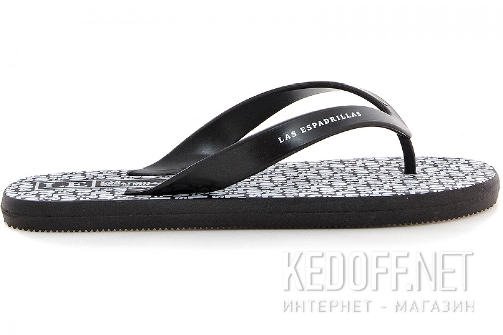 Kapcie Las Espadrillas F6574-2713 Made in Italy unisex (czarny/biały) описание