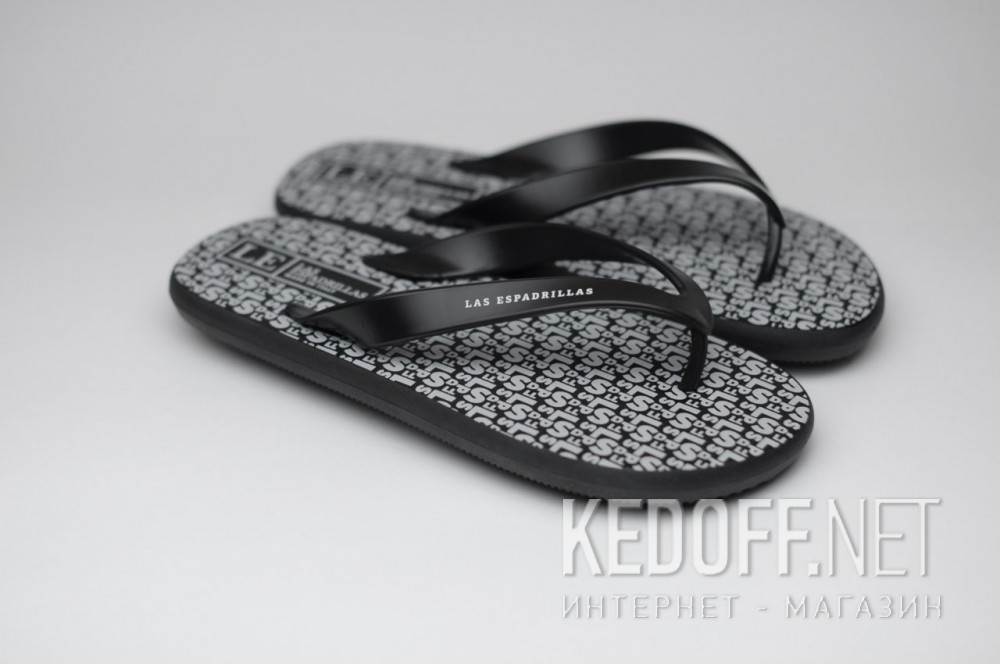 Kapcie Las Espadrillas F6574-2713 Made in Italy unisex (czarny/biały)