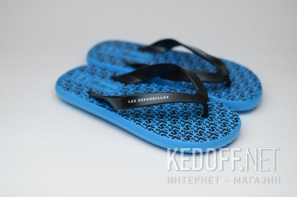 Japonki Las Espadrillas Райдер F6574-4227 Made in Italy unisex (niebieski/czarny)