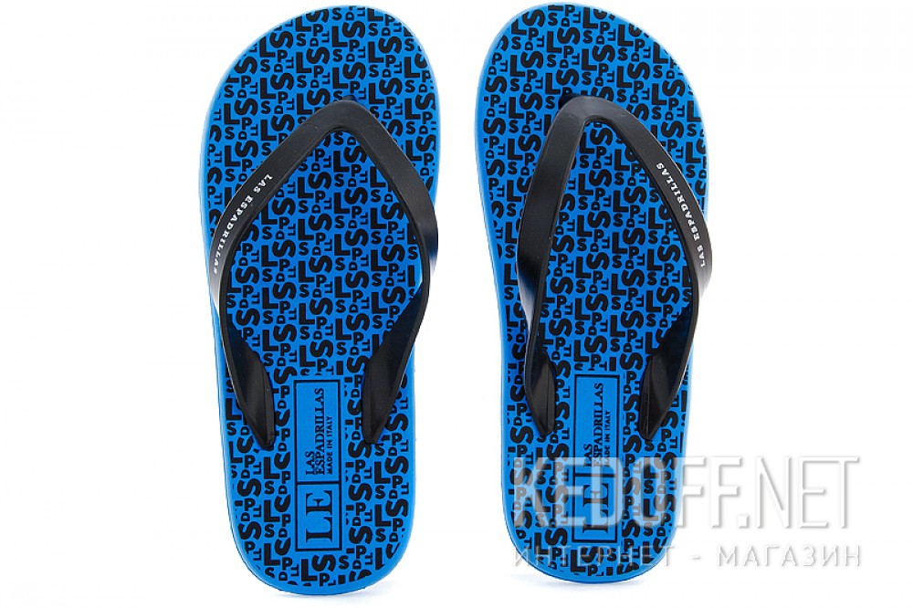 Japonki Las Espadrillas Райдер F6574-4227 Made in Italy unisex (niebieski/czarny) доставка по Украине
