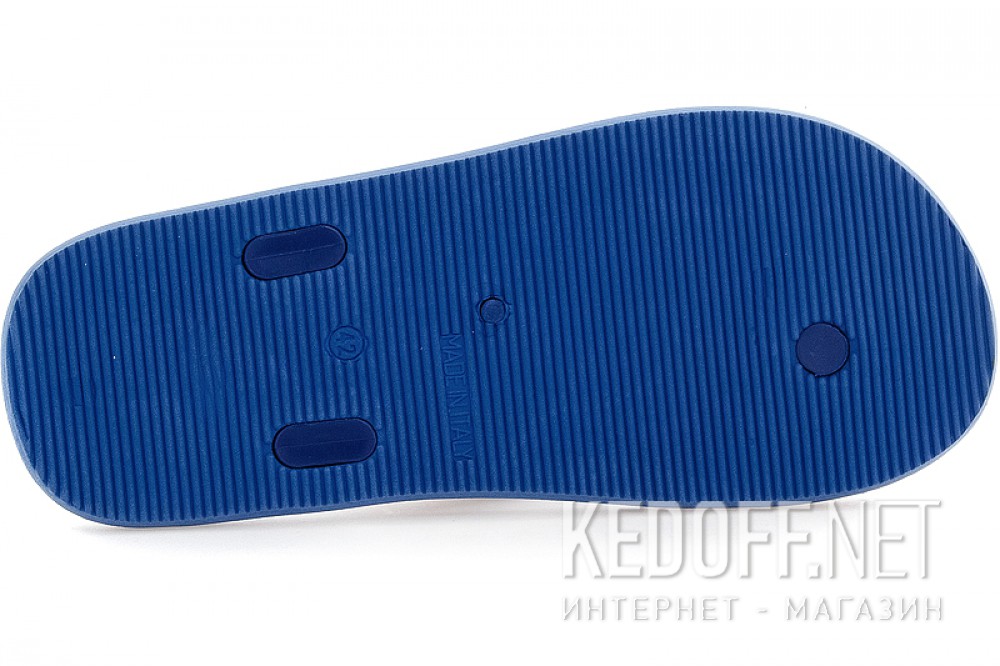 Męskie japonki Las Espadrillas Райдер F6574-8913 Made in Italy (niebieski) все размеры