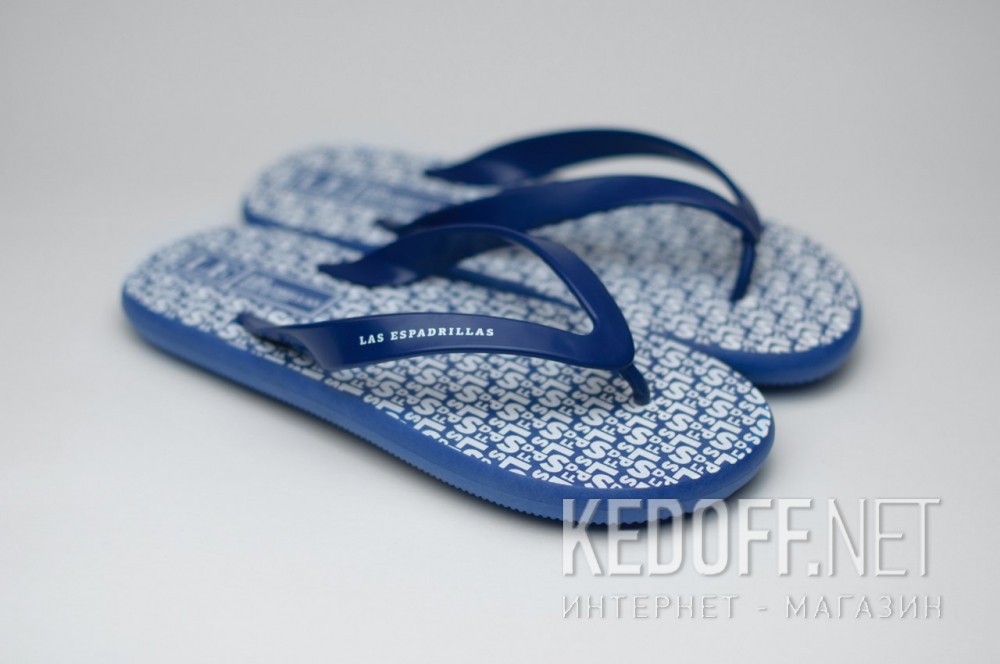 Męskie japonki Las Espadrillas Райдер F6574-8913 Made in Italy (niebieski)