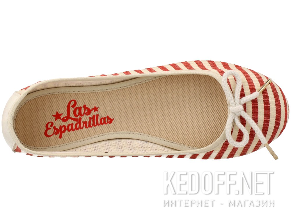 Baleriny Las Espadrillas FV7978-4718 (Beżowy,Czerwony) описание