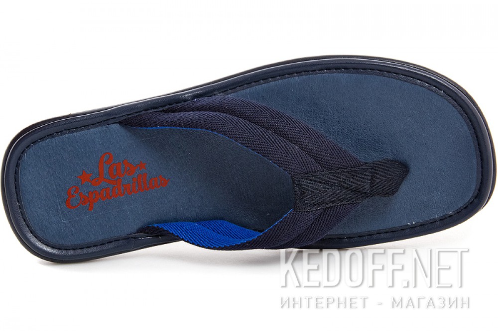 Оригинальные Męskie japonki Las Espadrillas V5103-89 Made in Spain (niebieski)