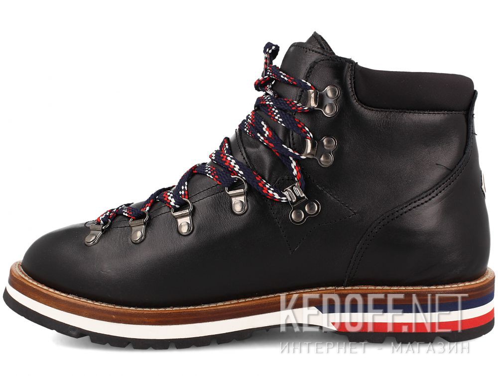 Męskie buty MonCler PEAK Vibram Black Leather Made in Italy описание